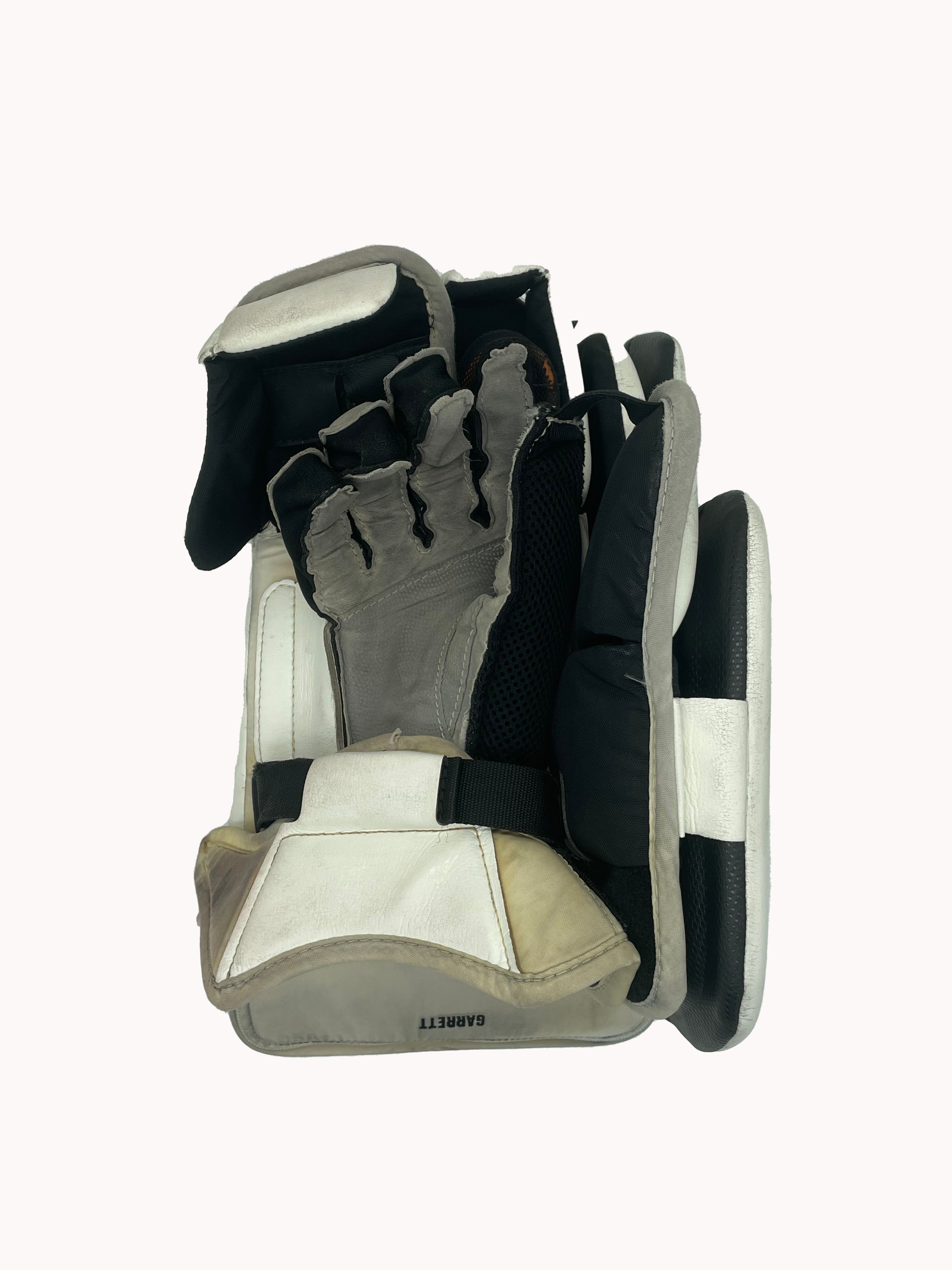 CCM Extreme Flex 6 - Bloqueur de gardien de but Pro Stock d'occasion (blanc/cuivre)
